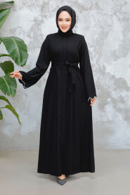 Modest Black Plus Size Abaya 29125S - 2