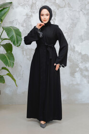 Modest Black Plus Size Abaya 29125S - 3