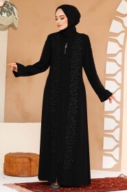 Modest Black Plus Size Abaya 29127S - 2