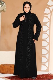 Modest Black Plus Size Abaya 29127S - 3