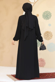 Modest Black Plus Size Abaya 45296S - 3