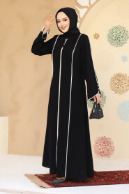 Modest Black Plus Size Abaya 45300S - 2