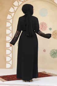 Modest Black Plus Size Abaya 45302S - 4