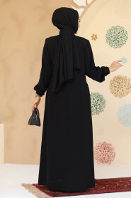 Modest Black Plus Size Abaya 45304S - 3