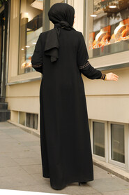 Modest Black Plus Size Abaya 62102S - 3