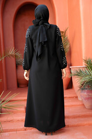 Modest Black Plus Size Abaya 62701S - 4