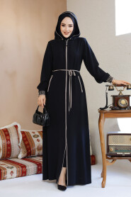 Modest Black Plus Size Abaya 81151S 