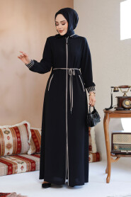 Modest Black Plus Size Abaya 81151S - 2