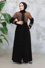 Modest Black Plus Size Abaya 90313S - 2