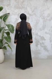 Modest Black Plus Size Abaya 90313S - 3