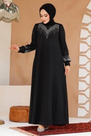 Modest Black Plus Size Dress 23815S - 2