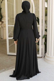 Modest Black Plus Size Dress 25882S - 3