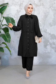 Modest Black Plus Size Dual Suit 51991S - 1