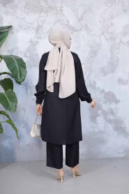 Modest Black Plus Size Dual Suit 51991S - 5