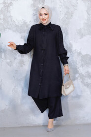 Modest Black Plus Size Dual Suit 51991S - 3