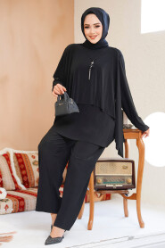 Modest Black Plus Size Dual Suit 70212S 