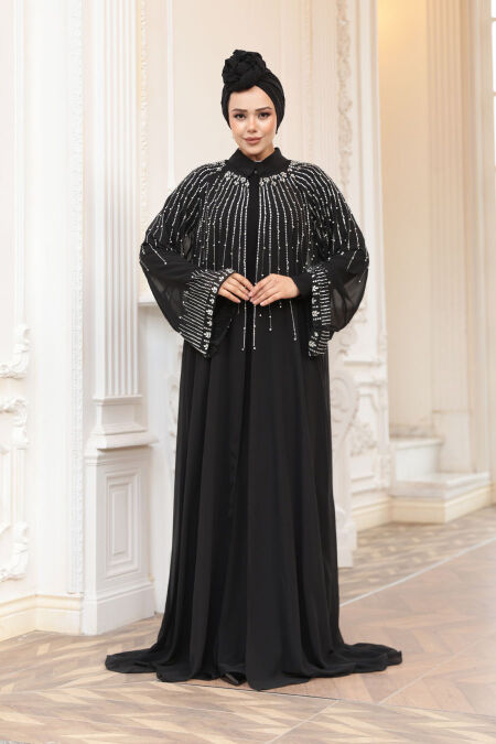 Modest Black Plus Size Engagement Dress 25912S - NEVA STYLE