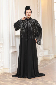 Modest Black Plus Size Engagement Dress 25912S - 3