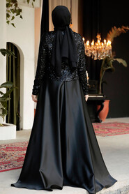 Modest Black Plus Size Evening Gowns 25881S - 3