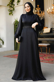 Modest Black Prom Dress 23301S - 2