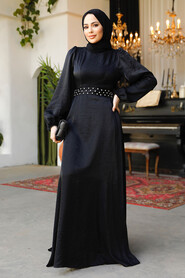Modest Black Prom Dress 23301S - 3