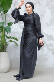 Modest Black Prom Dress 48491S - 3