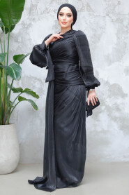 Modest Black Prom Dress 48491S - 5