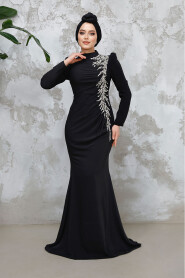 Modest Black Prom Dress 4964S - 1