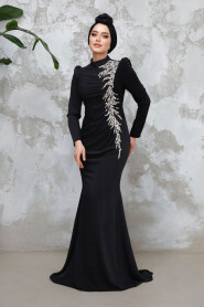 Modest Black Prom Dress 4964S - 2