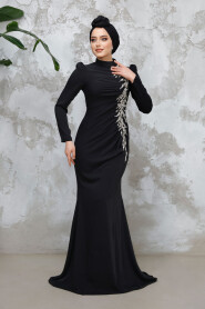 Modest Black Prom Dress 4964S - 3