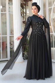 Modest Black Prom Dress 51171S - 3