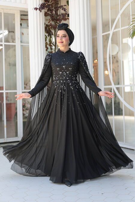 Modest Black Prom Dress 51171S - NEVA STYLE