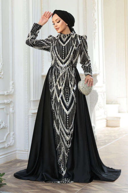 Modest Black Prom Dress 51923S - NEVA STYLE