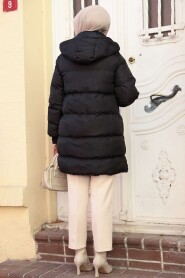 Modest Black Puffer Coat 80191S - 4