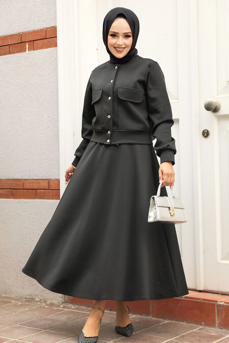 Modest Black Skirt Dual Suit 12261S - NEVA STYLE