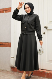 Modest Black Skirt Dual Suit 12261S - 2