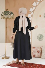 Modest Black Skirted Dual Suit 1277S - 3