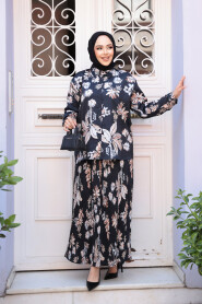 Modest Black Skirted Dual Suit 13028S 