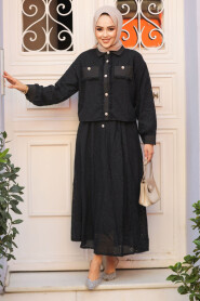 Modest Black Skirted Dual Suit 14171S 