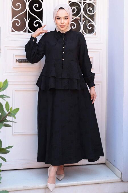 Modest Black Skirted Dual Suit 14334S - NEVA STYLE