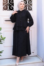 Modest Black Skirted Dual Suit 14334S - 2