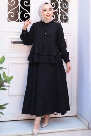Modest Black Skirted Dual Suit 14334S - 1