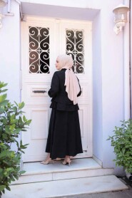 Modest Black Skirted Dual Suit 14334S - 4