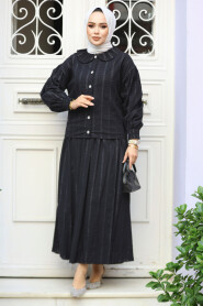 Modest Black Skirted Dual Suit 30004S - 2