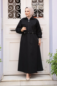 Modest Black Skirted Dual Suit 4458S - 2