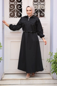 Modest Black Skirted Dual Suit 4458S - 3