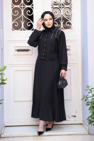 Modest Black Skirted Dual Suit 44741S 
