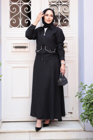 Modest Black Skirted Dual Suit 44751S - 2