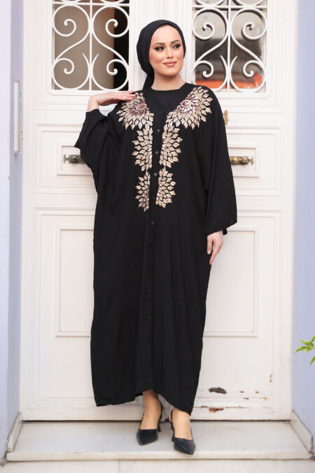 Modest Black Summer Dress 21003S - NEVA STYLE