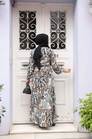 Modest Black Summer Dress 23928S - 3